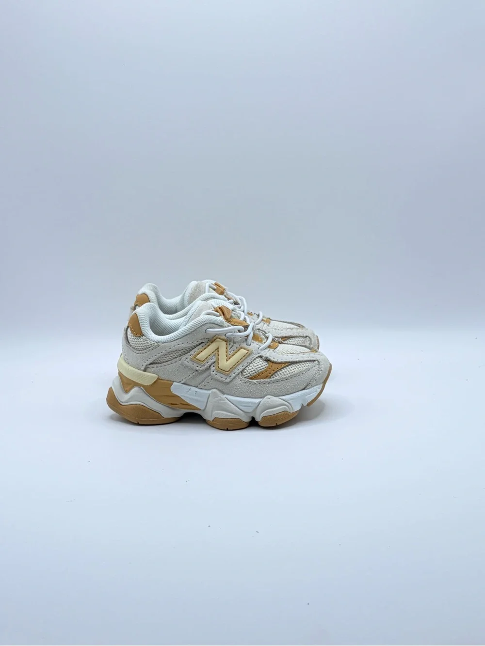 New Balance 9060 Kids White & Tan Chunky Sneaker